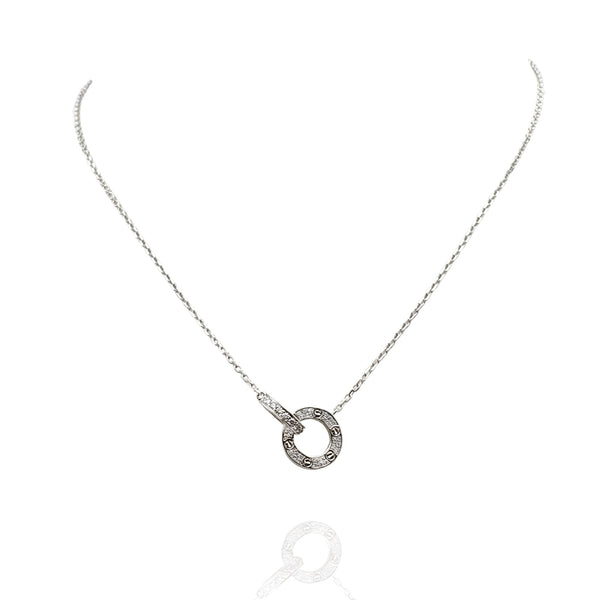 Cartier Love Necklace, Diamond-Paved White Gold
