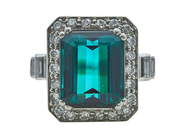 A Tourmaline & Diamond Ring