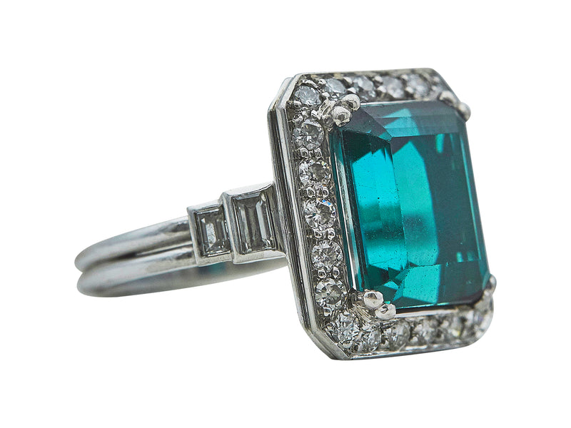 A Tourmaline & Diamond Ring