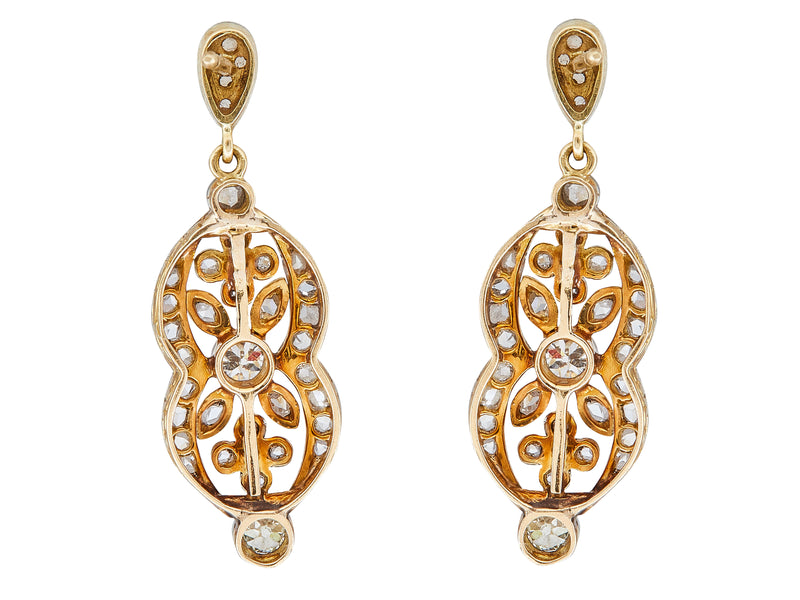 A Pair of Diamond Earrings
