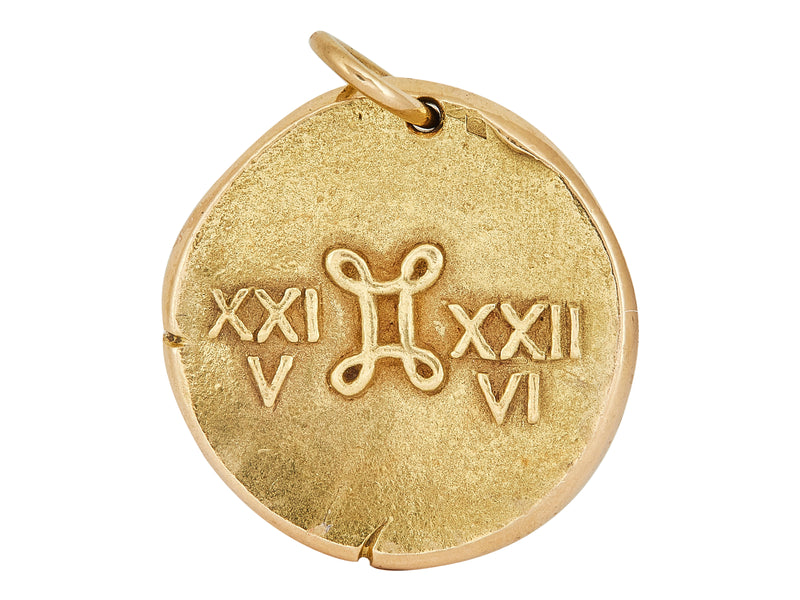 A Van Cleef & Arpels Zodiaque Medal Geminorum (Gemini) Pendant