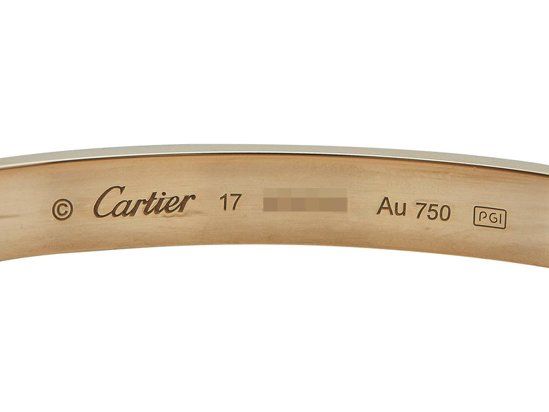 A Cartier Love Bangle Bracelet, Classic Model