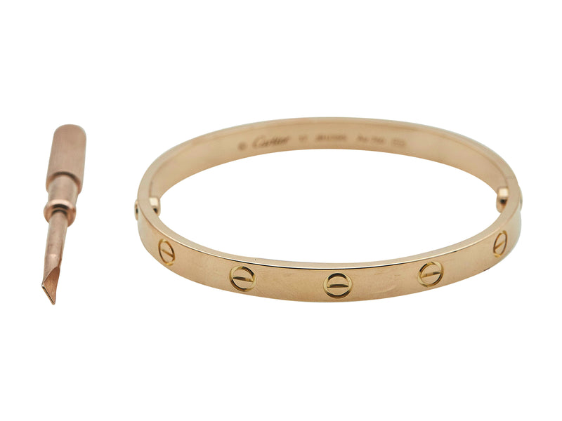 A Cartier Love Bangle Bracelet, Classic Model