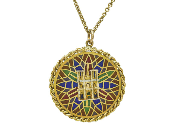A Cartier Notre Dame Cathedral Pendant