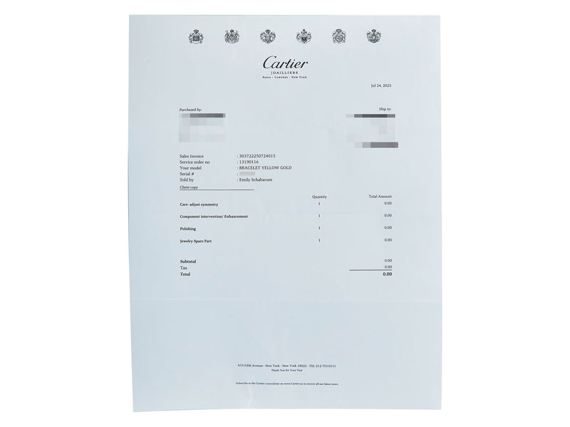 A Cartier Love Bangle Bracelet, Classic Model