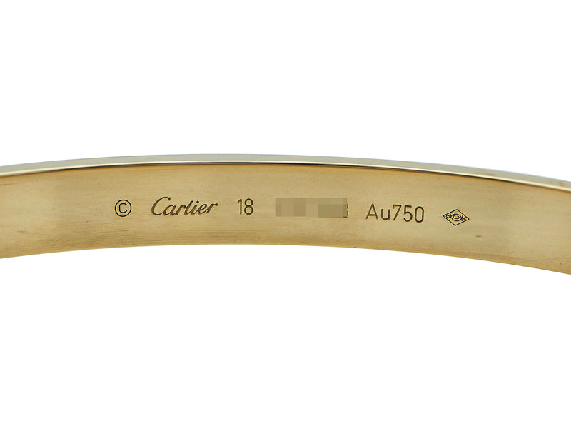 A Cartier Love Bangle Bracelet, Classic Model