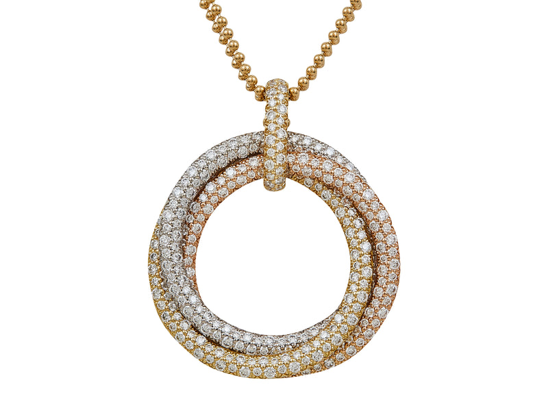A Cartier Trinity Diamond Pendant Necklace, Large Model