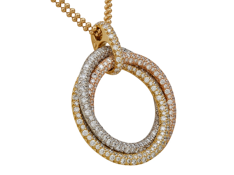 A Cartier Trinity Diamond Pendant Necklace, Large Model