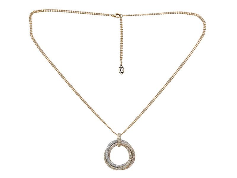 A Cartier Trinity Diamond Pendant Necklace, Large Model