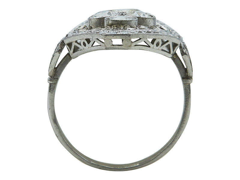 An Early Art Deco Diamond Navette Ring
