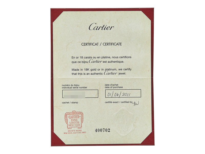 A Cartier Love Ring, Classic Model