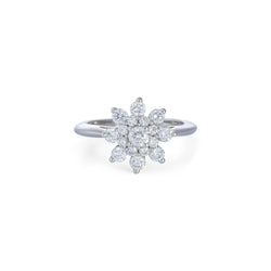 Tiffany & Co. 'Flower' Platinum and Diamond Ring