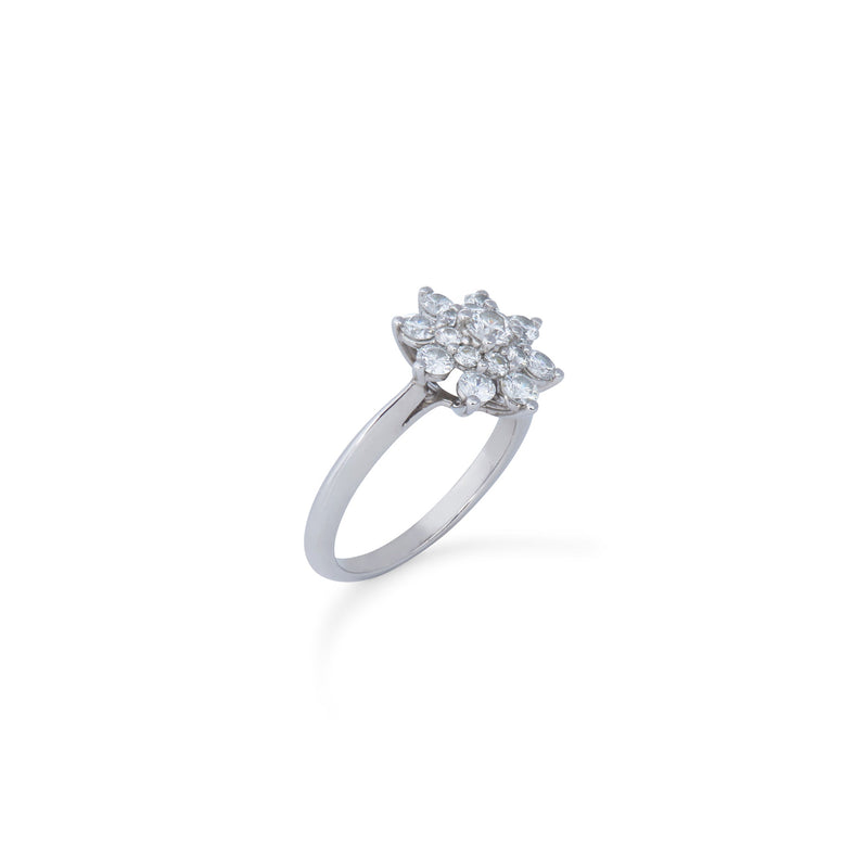 Tiffany & Co. 'Flower' Platinum and Diamond Ring