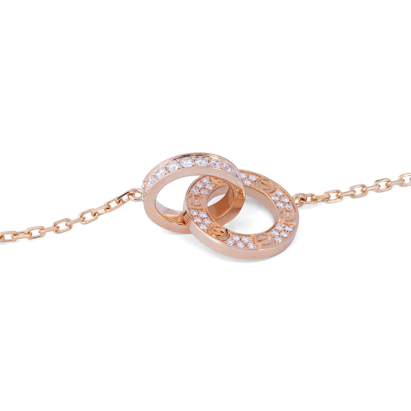 Cartier Love Rose Gold Diamond Necklace