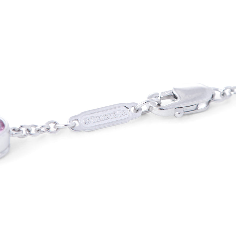 TIFFANY & Co. Platinum Diamond and Pink Sapphire Bubbles Pendant Necklace |  eBay