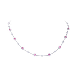 Tiffany & Co. 'Tiffany Swing' Pink sapphire and Diamond Necklace