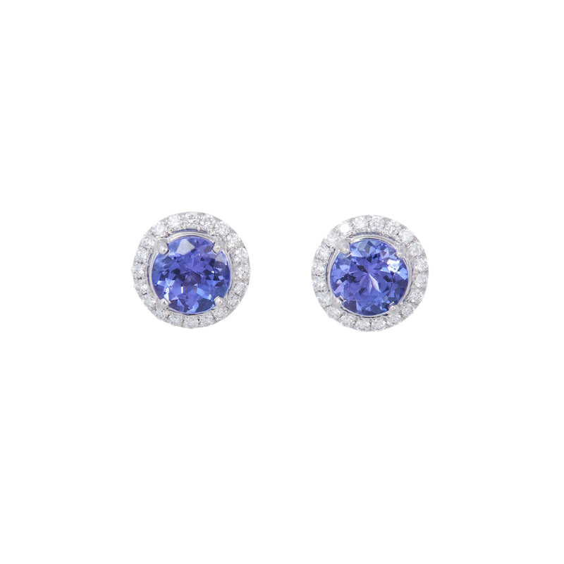 Tiffany & Co. Soleste Platinum Diamond and Tanzanite Earrings