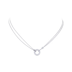 Cartier 'Love' White Gold Diamond Circle Charm Necklace