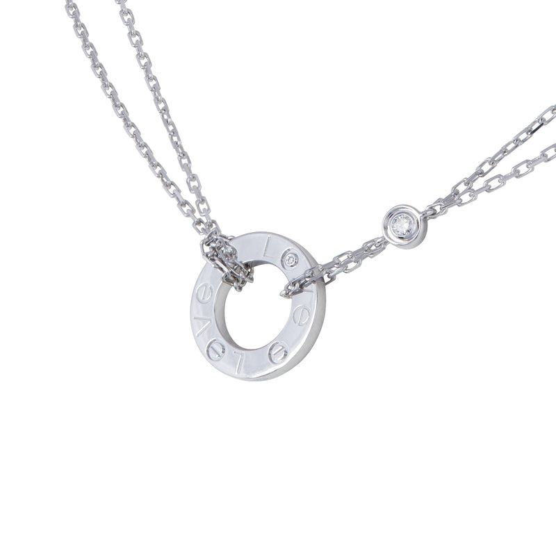 Cartier Love White Gold Diamond Necklace – CIRCA