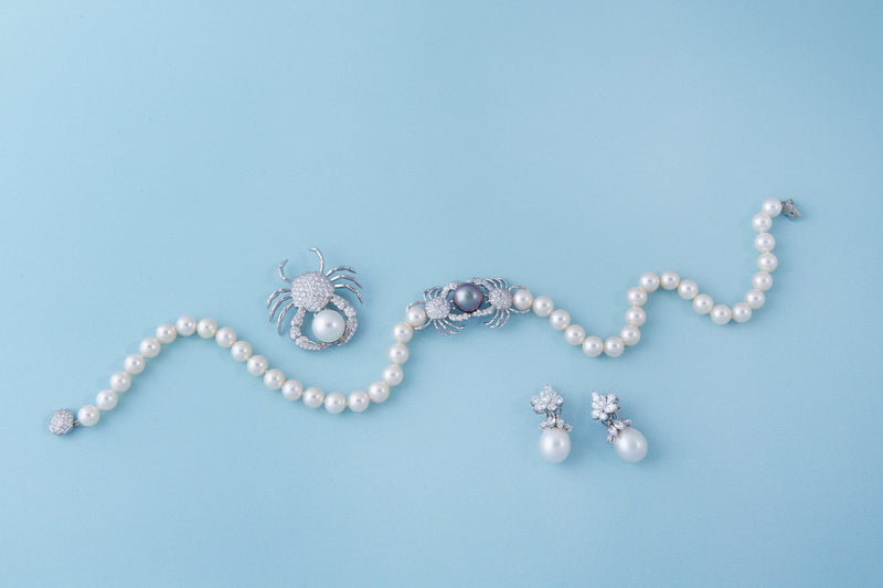 Tiffany & Co. Pearl and Diamond Crab Brooch