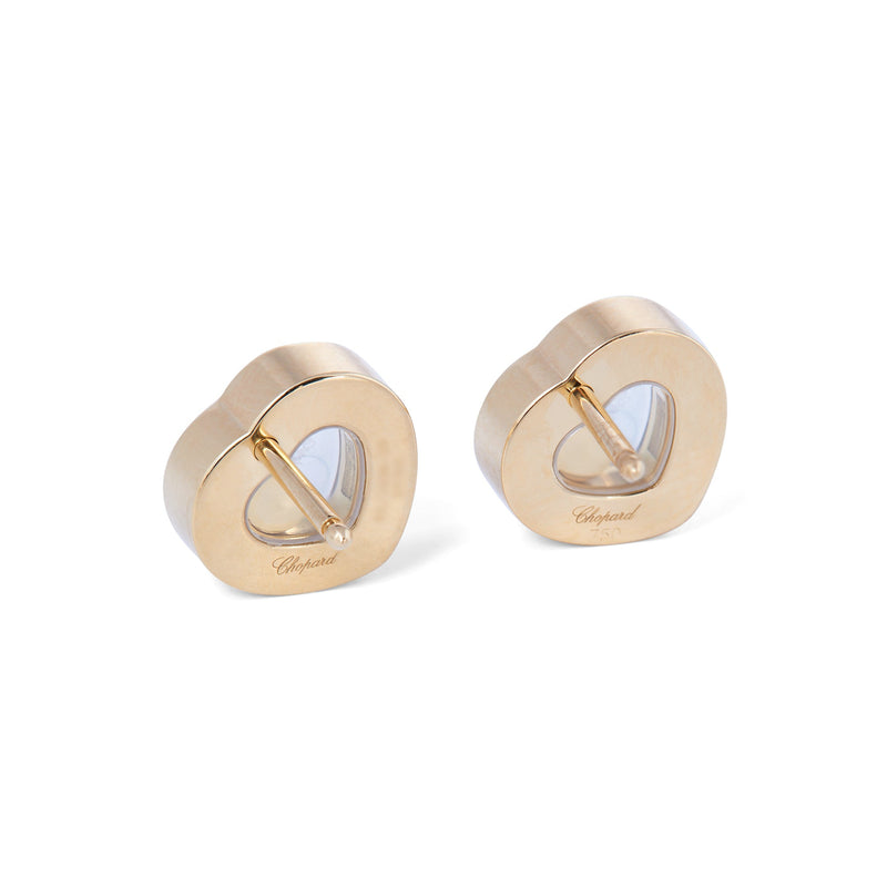 Chopard 'Happy Hearts' Yellow Gold Diamond Earrings