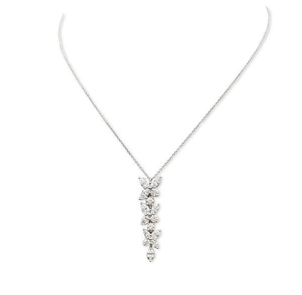 Tiffany & Co. 'Victoria Mixed Cluster' Diamond Pendant Necklace