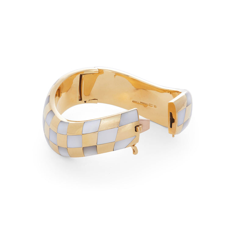 Angela Cummings Gold and Mother or Pearl Bangle