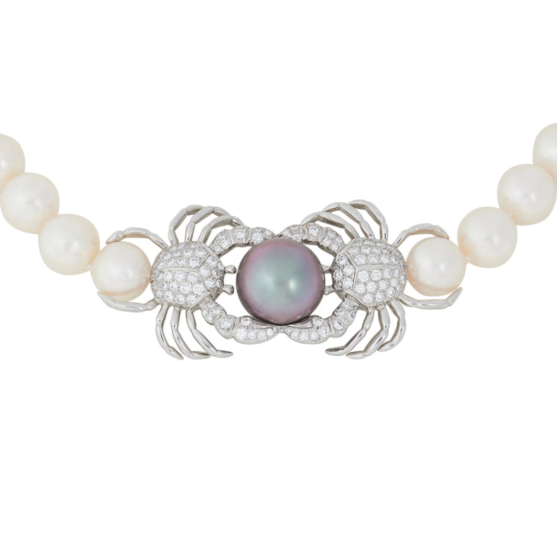 Tiffany & Co. Tahitian Pearl and Diamond Crab Necklace