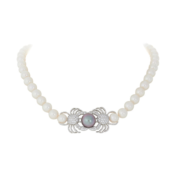 Tiffany & Co. Tahitian Pearl and Diamond Crab Necklace