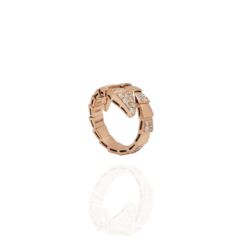Bvlgari 'Serpenti Viper' Rose Gold Diamond Ring