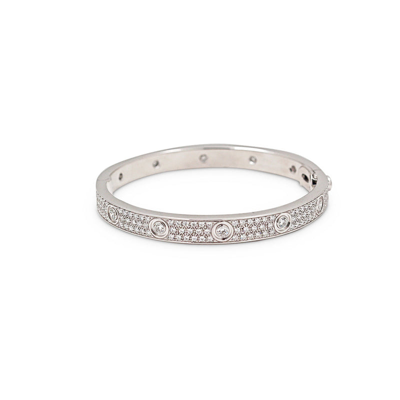 Cartier pave Love Van Cleef clover bracelet