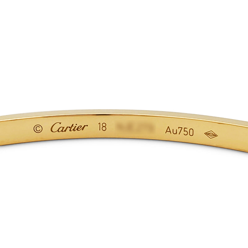 Cartier 'Love' Yellow Gold Paved Diamond Bracelet, Small Model