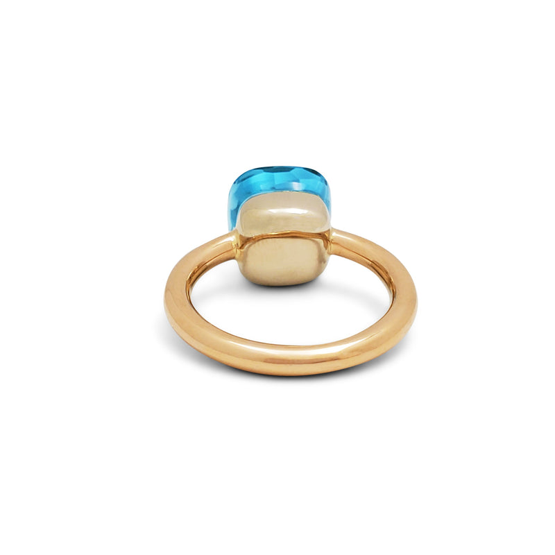 Pomellato Nudo Rose Gold and Blue Topaz Ring