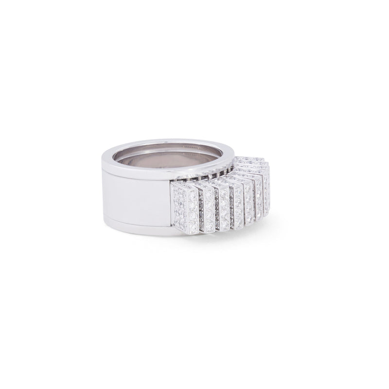 Cartier 'Paillettes' White Gold Diamond Ring