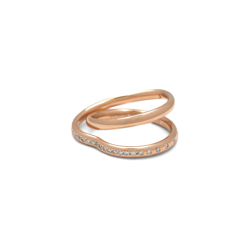 Hermès 'Vertige Coeur' Rose Gold Diamond Ring