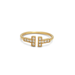 Tiffany & Co. 'Tiffany T' Yellow Gold and Diamond Ring