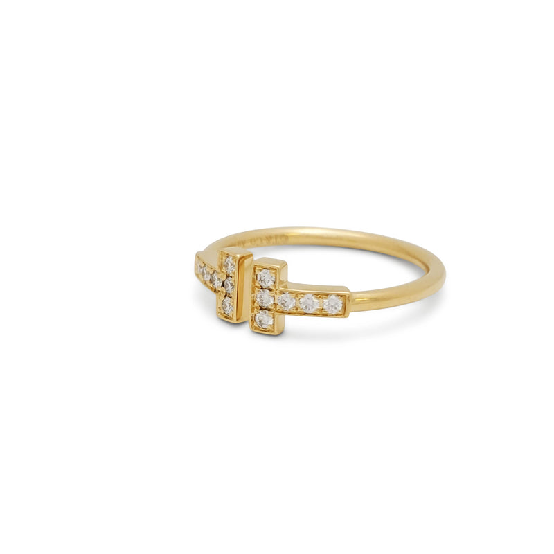 Tiffany & Co. 'Tiffany T' Yellow Gold and Diamond Ring