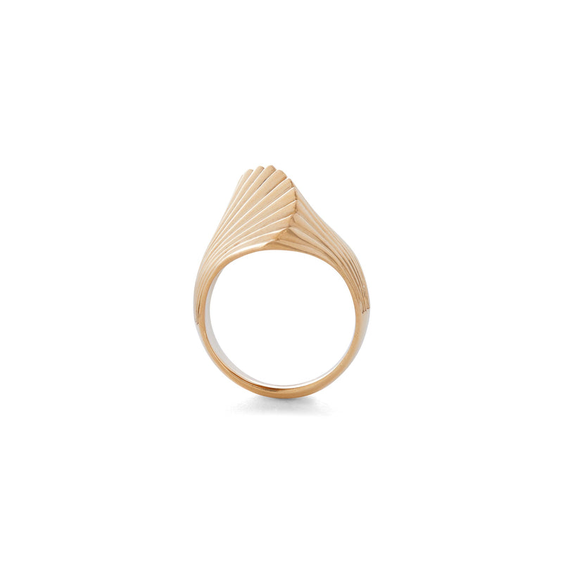 Cartier 18 Karat Gold Fluted Dome Ring