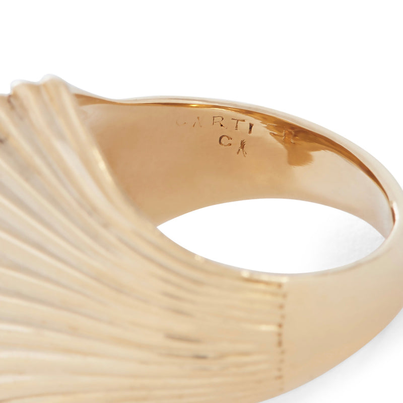 Cartier 18 Karat Gold Fluted Dome Ring