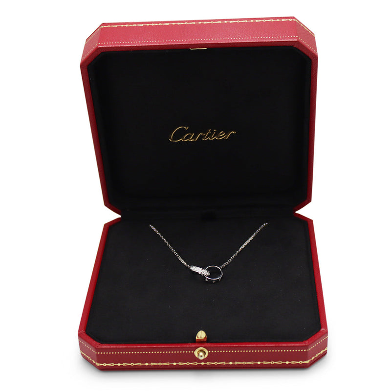 CRB7013800 - LOVE necklace, diamonds - Yellow gold, diamonds - Cartier