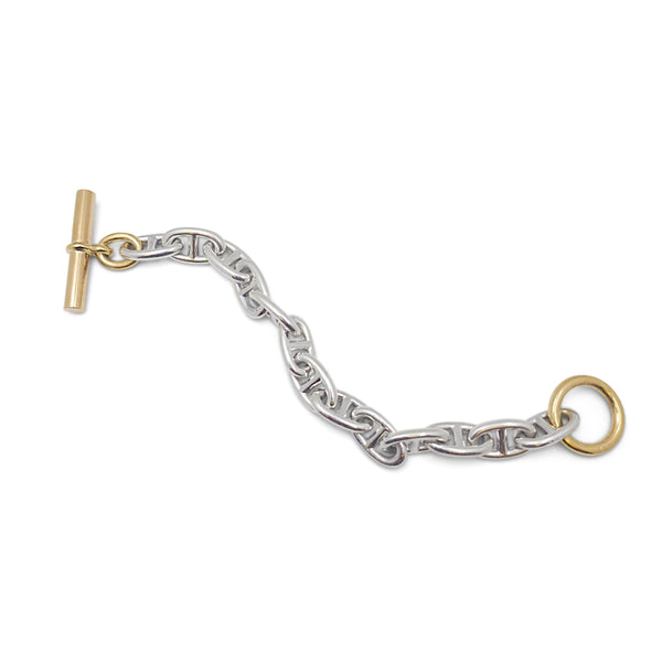 Hermès 'Chaîne d'Ancre' Silver and Gold Bracelet