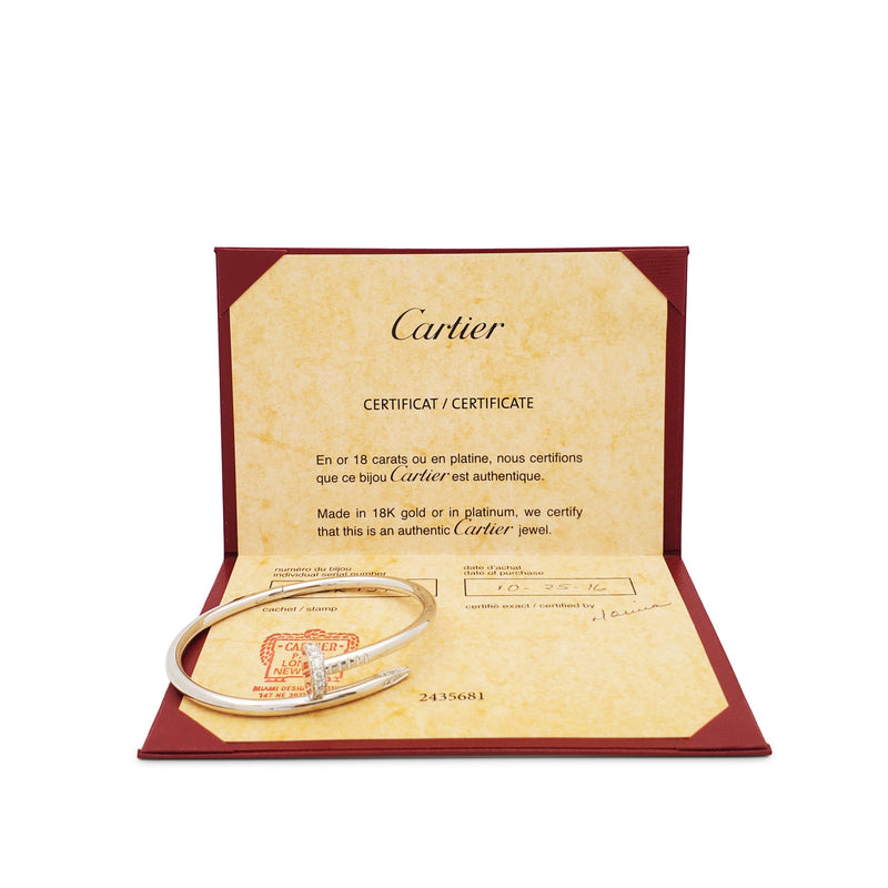 Cartier Juste Un Clou White Gold and Diamond Bracelet