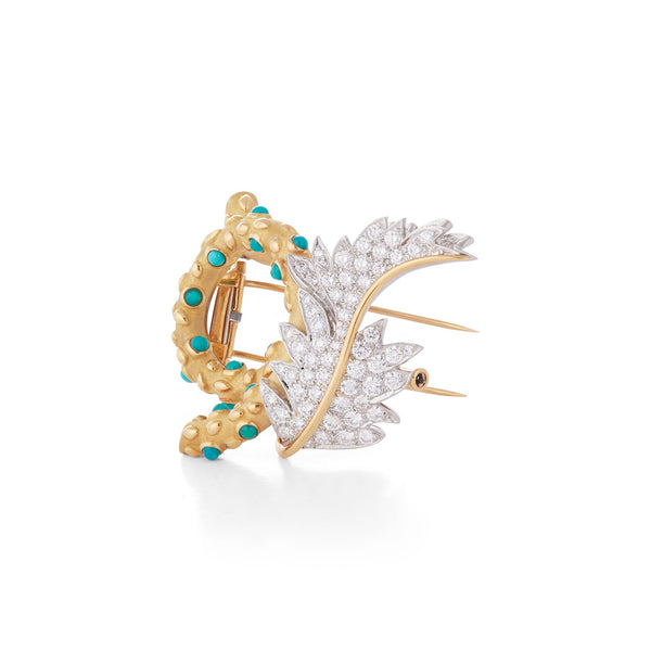 Jean Schlumberger for Tiffany & Co. Diamond and Turquoise brooch