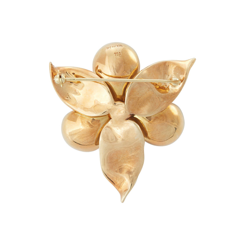 Tiffany & Co. 'Dogwood Flower' Gold and Diamond Brooch