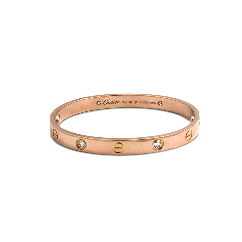 Cartier Gold And Diamond Love Bracelet Available For Immediate